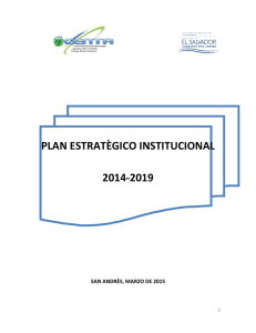 Plan Estratégico Institucional 2014 – 2019