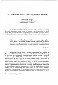 Livio y la conflictividad en los origenes de Roma