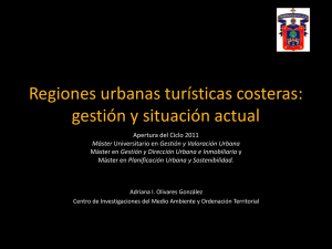 Regiones urbanas turísticas costeras: gestión y situación actual