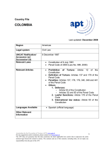 Colombia PDF - Association for the Prevention of Torture