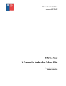 Informe Convención Nacional de Cultura 2014