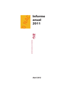Informe anual 2011 - Instituto Nacional de Estadistica.