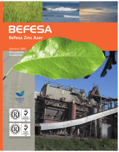 Declaración Medioambiental de Befesa Zinc Aser 2005