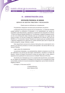 Anuncio 201500383 - Boletín Oficial de la Provincia de Burgos