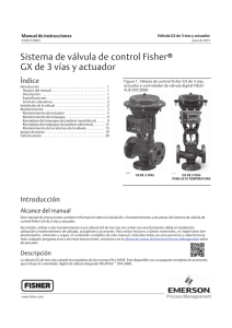 Sistema de válvula de control Fisherr GX de 3 vías y