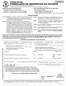 formulario de inscripción de votante