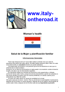 Salud de la mujer y pianificación familiar (pdf 250
