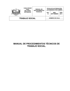 manual de procedimientos técnicos de trabajo social.
