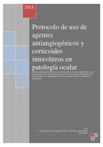 Protocolo de uso de agentes antiangiogénicos y corticoides