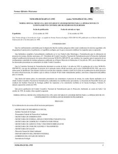 Normas Oficiales Mexicanas NOM-058-ECOL-1993 1 NOM