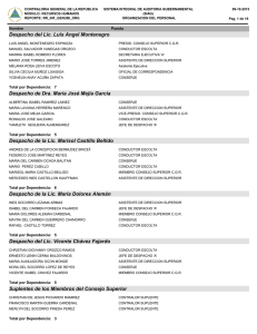 Lista de funcionarios de la CGR - Contraloría General de la República