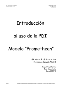 Introducción al uso de la PDI Modelo “Promethean”