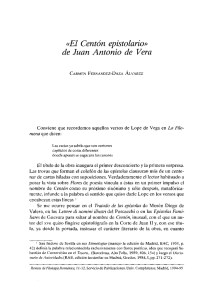El Centón epistolario» de Juan Antonio de Vera