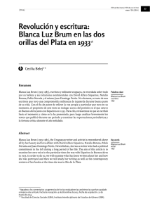 Revolución y escritura: Blanca Luz Brum en las dos orillas del Plata