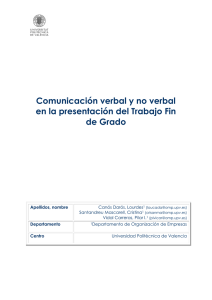 Comunicación verbal y no verbal en la presentación del Trabajo Fin