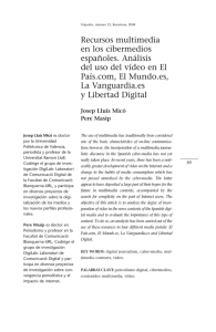 Recursos multimedia en los cibermedios españoles