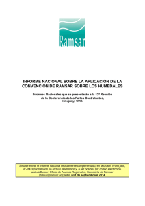 informe nacional sobre la aplicación de la convención de ramsar