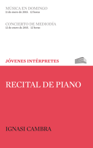 recital de piano - Fundación Juan March