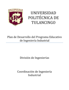 Plan de Desarrollo de Ingeniería Industrial