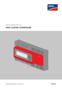 Instrucciones de uso - SMA CLUSTER CONTROLLER