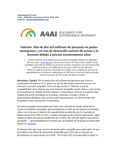 A4AI Affordability Report Press Release_SPANISH