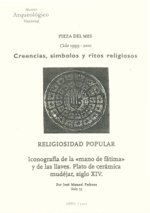 Abril Religiosidad popular. Iconografía de la mano de Fátima