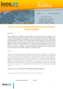 eu-sahel. plan de acción regional (2015-2020): un enfoque