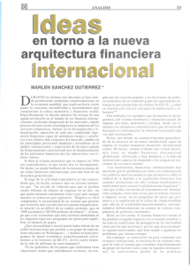 Ideas en torno a la nueva arquitectura financiera internacional