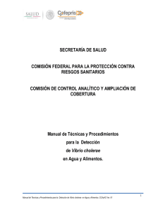 Manual de Técnicas y procedimientos para la detección de Vibrio