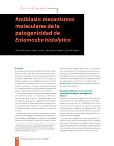 amibiasis: mecanismos moleculares de la