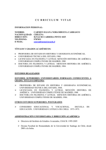 curriculumvitae - Universidad de Chile