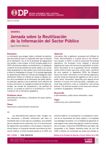 Jornada sobre la Reutilización de la Información del Sector Público