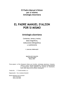 Antología alzoniana - Augustins de l`Assomption
