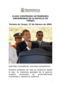 CLXXX (CENTÉSIMO OCTÓGÉSIMO) - Presidencia de la República
