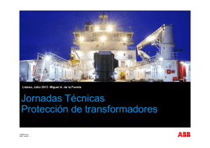Jornadas Técnicas Protección de transformadores