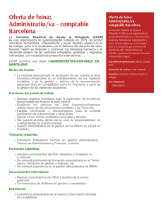 Oferta de feina: Administratiu/va - comptable Barcelona