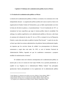 Capítulo I: Problemas de la administración pública local en México