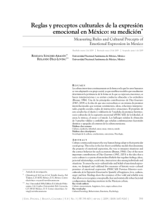 Reglas y preceptos culturales de la expresión emocional en México