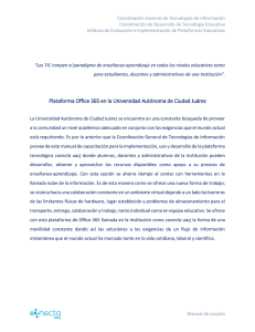 Plataforma Office 365 en la Universidad Autónoma de Ciudad Juárez