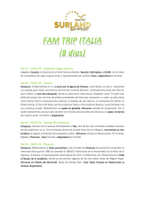 FAM TRIP ITALIA (8 días)