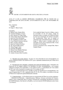 Sesión plenaria 2015-11-09 - Ayuntamiento de Santa Cruz de La