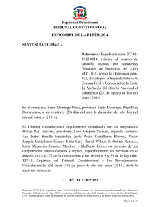 TC 0364_14 - Tribunal Constitucional de la República Dominicana