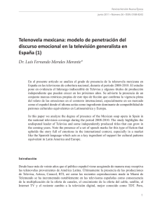 Telenovela mexicana: modelo de penetración del