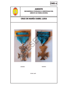 AMESETE. CMES-6. Cruz de María Isabel Luisa