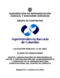 Pliego y minuta - Superintendencia Financiera de Colombia