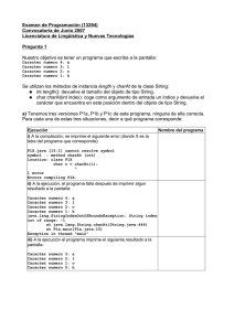 Examen de Programación (13294) Convocatoria de Junio 2007