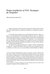 Elogio académico al Prof. Giuseppe de Vergottini