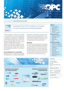 Cooperación de OPC Foundation y PLCopen La nueva generación