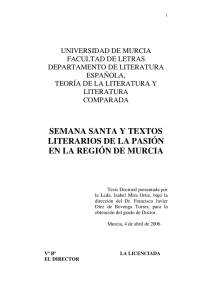 semana santa y textos literarios de la pasión en la región de