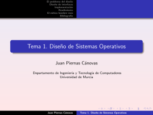 Tema 1. Diseño de Sistemas Operativos